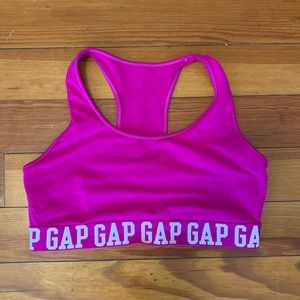Gap Fit hot pink logo sports bra